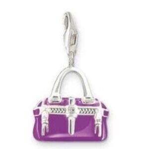 Thomas Sabo Purple Enamel Handbag Charm 925 Sterling Silver